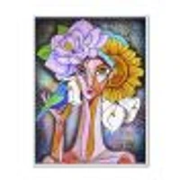 Cubist Girl Portrait Canvas Wall Art Print