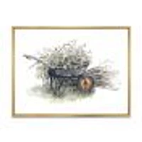 Old Garden Trolley Full of Cut Branches Canvas Wall Art Print