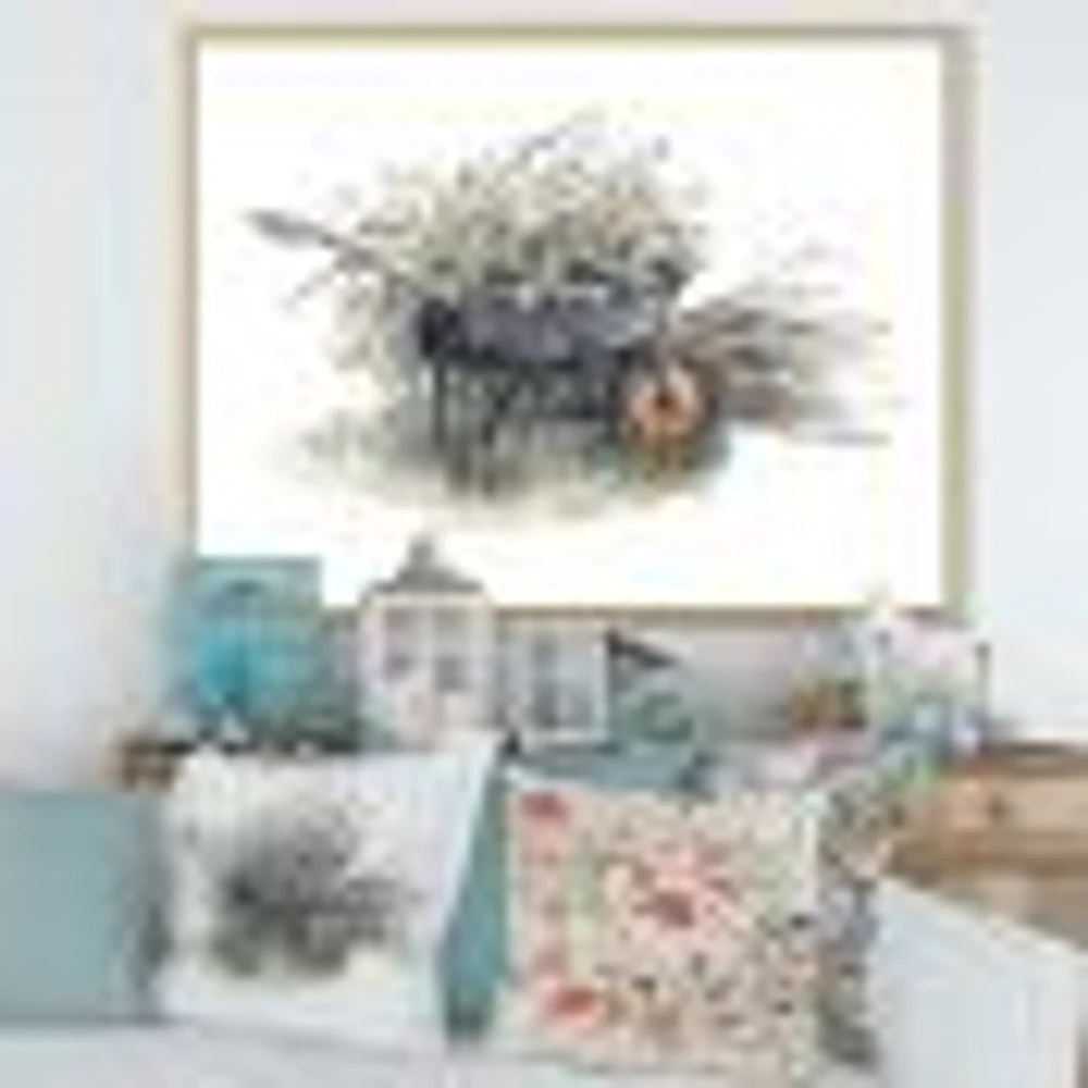 Old Garden Trolley Full of Cut Branches Canvas Wall Art Print