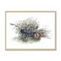 Old Garden Trolley Full of Cut Branches Canvas Wall Art Print