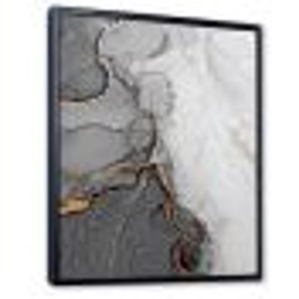 Delicate and Grey Drops  Canvas Wall Art Print