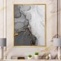 Delicate and Grey Drops  Canvas Wall Art Print