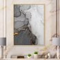 Delicate and Grey Drops  Canvas Wall Art Print