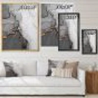 Delicate and Grey Drops  Canvas Wall Art Print