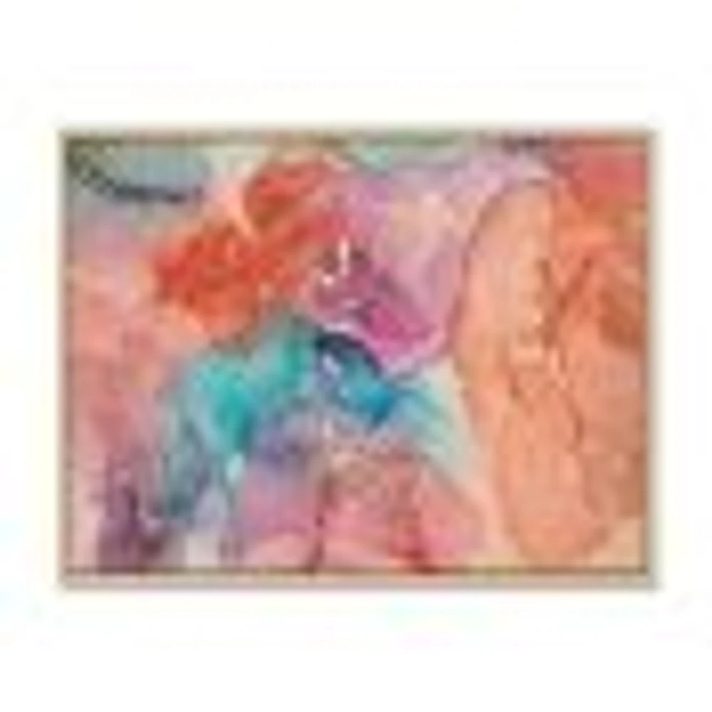 Toile imprimée « Turquoise and Brown Luxury Abstract Fluid Art II »