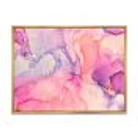 Pink and Purple Abstract Marble Texture I  Canvas Wall Art Print