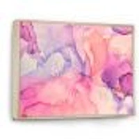 Pink and Purple Abstract Marble Texture I  Canvas Wall Art Print