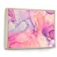 Pink and Purple Abstract Marble Texture I  Canvas Wall Art Print