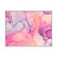 Pink and Purple Abstract Marble Texture I  Canvas Wall Art Print