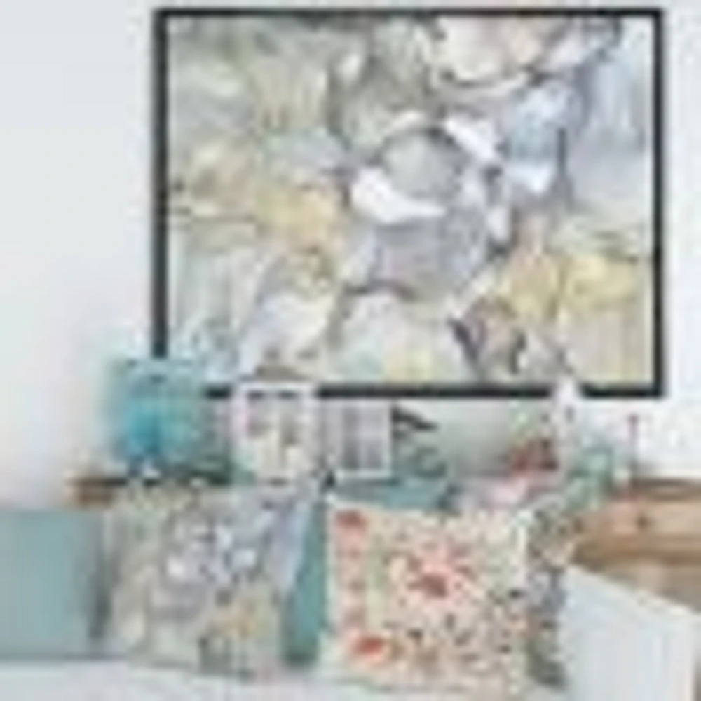 Grey Tender and Dreamy Wallpaper VII  Canvas Wall Art Print