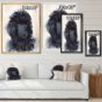 Toile imprimée « Portrait of The Black Poodle Puppy with Curly Coat »