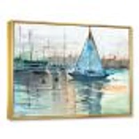 Toile imprimée « A Sailboat Marina with Some Yachts