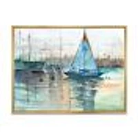 Toile imprimée « A Sailboat Marina with Some Yachts