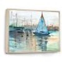 Toile imprimée « A Sailboat Marina with Some Yachts