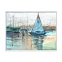 Toile imprimée « A Sailboat Marina with Some Yachts