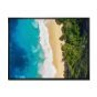 Sea and Beach Turquoise Water Canvas Wall Art Print