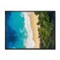 Sea and Beach Turquoise Water Canvas Wall Art Print