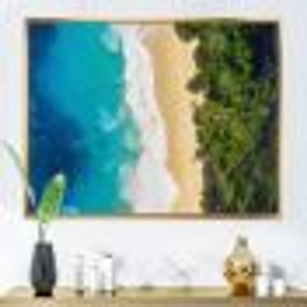 Sea and Beach Turquoise Water Canvas Wall Art Print