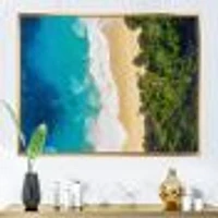 Sea and Beach Turquoise Water Canvas Wall Art Print