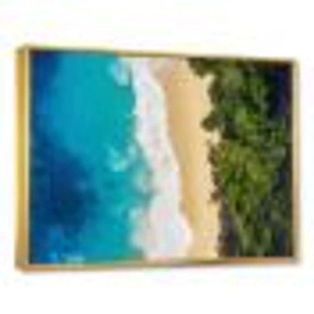 Sea and Beach Turquoise Water Canvas Wall Art Print