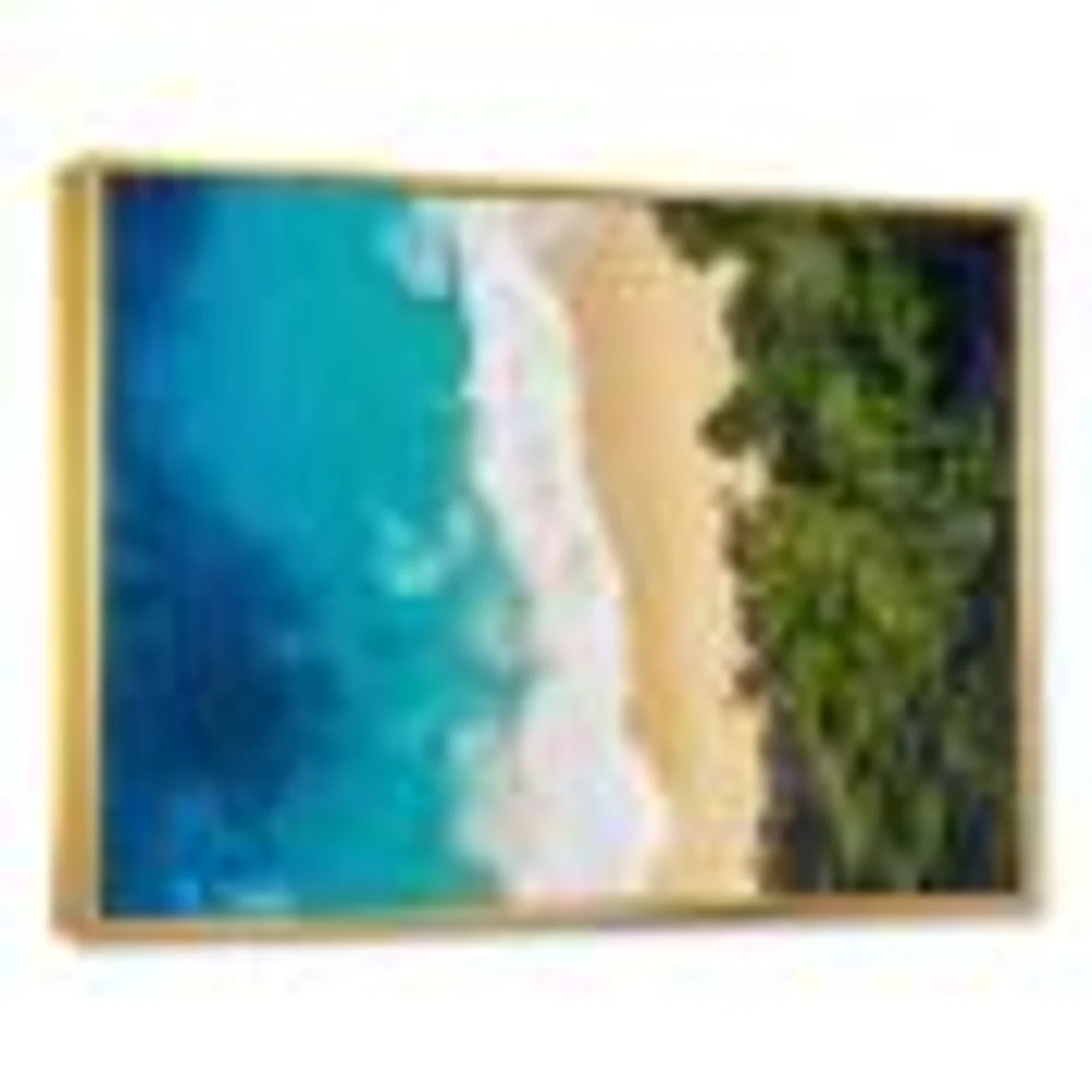 Sea and Beach Turquoise Water Canvas Wall Art Print