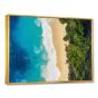 Sea and Beach Turquoise Water Canvas Wall Art Print