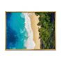 Sea and Beach Turquoise Water Canvas Wall Art Print