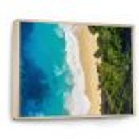 Sea and Beach Turquoise Water Canvas Wall Art Print