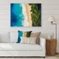 Sea and Beach Turquoise Water Canvas Wall Art Print