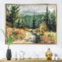 Toile imprimée « Landscape with Road Mountains »