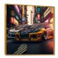 Tunning Car Drifting Tokyo Wall Art