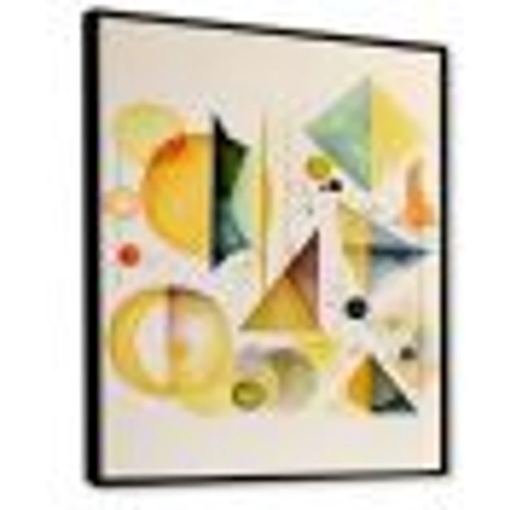 Yellow Multi Shape Abstract I Wall Art