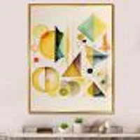 Yellow Multi Shape Abstract I Wall Art