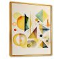 Yellow Multi Shape Abstract I Wall Art