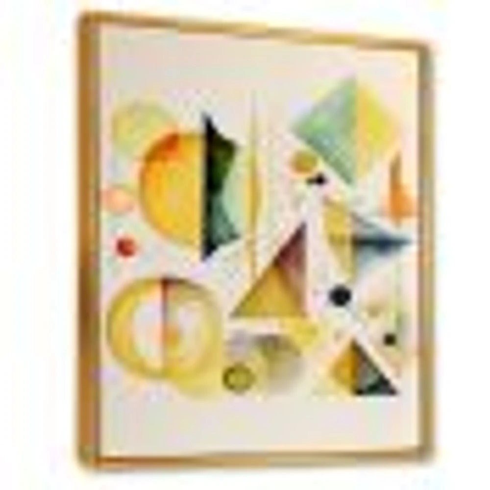 Yellow Multi Shape Abstract I Wall Art