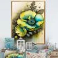 Vibrant Yellow Floral Design Wall Art