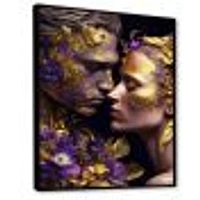 Loving Couple Floral Design I Wall Art