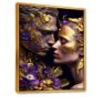 Loving Couple Floral Design I Wall Art