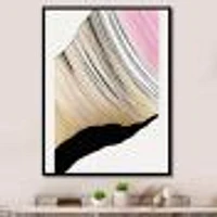 Minimalism Pink And Gold Cubic Fusion I Wall Art