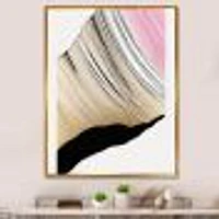 Minimalism Pink And Gold Cubic Fusion I Wall Art