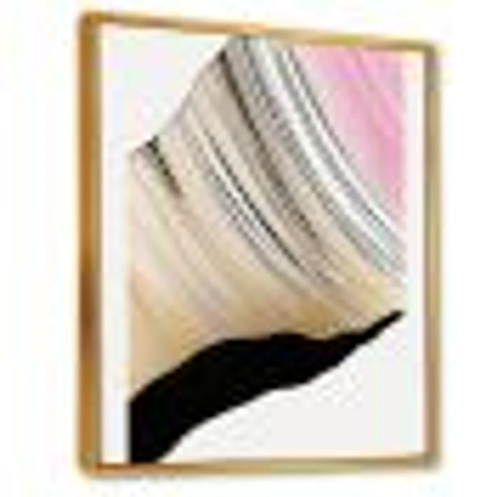 Minimalism Pink And Gold Cubic Fusion I Wall Art