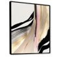 Minimalism Pink And Gold Cubic Fusion VII Wall Art