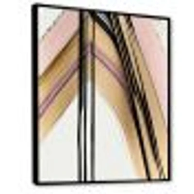 Minimalism Pink And Gold Cubic Fusion IX Wall Art