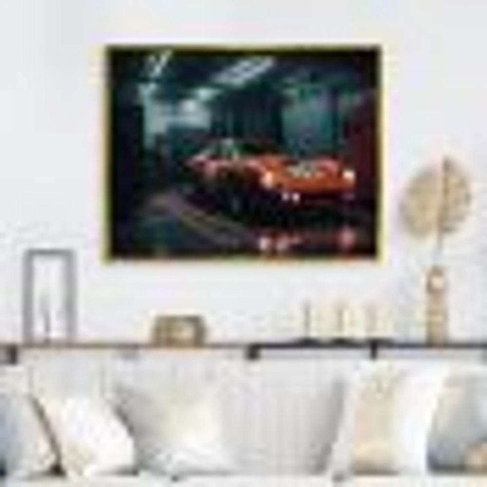 Orange Exotic Car Photography Wall Art