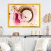 Pink Watercolor Circular Abstract Wall Art