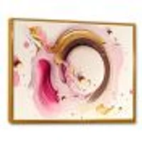 Pink Watercolor Circular Abstract Wall Art