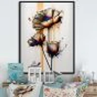 Daisy Flower On Abstract Fusion I Wall Art