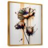 Daisy Flower On Abstract Fusion I Wall Art