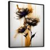 Orange Daisy Flower On Abstract Fusion Wall Art