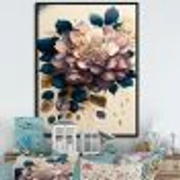 Deep Pink Dahlia Floral Design I Wall Art